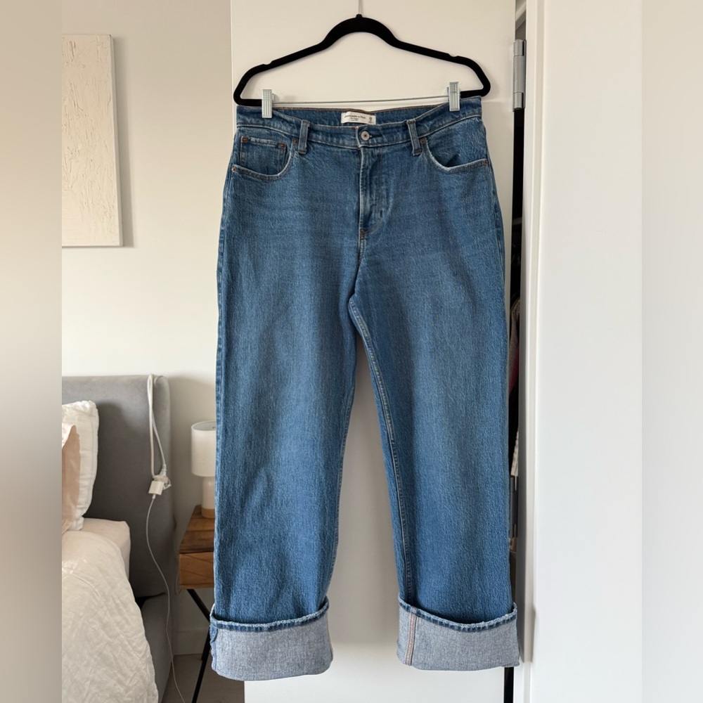 Abercrombie & Fitch Women’s Curve Love Low Rise Baggy Jean, 29 Long - Picture 7 of 8